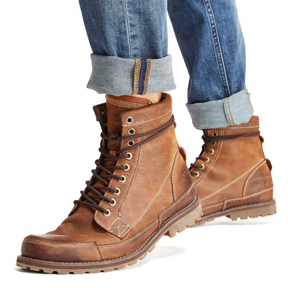 Timberland 6-Inch Μποτακια Ανδρικα Καφε - Earthkeepers® Original - Greece 4053817-UX